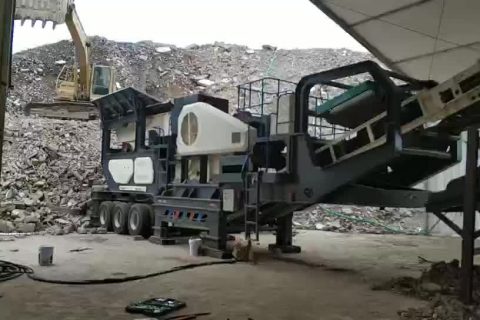 建筑垃圾破碎分揀移動站現(xiàn)場視頻